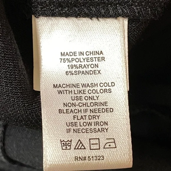 1.State Black Side Zip Front Hem Slit Pants Size 16W NWT - Picture 6 of 6